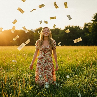 Money, attraction,drawing,wealth, positivity